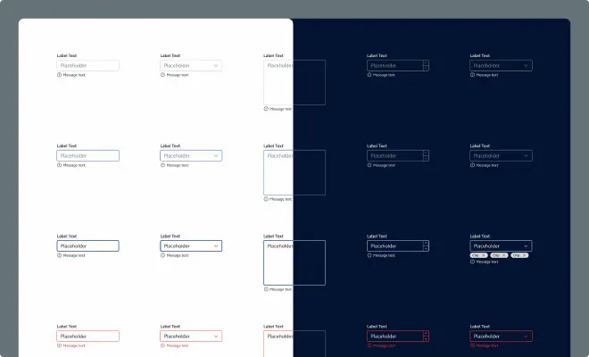 Input component variants and modes.